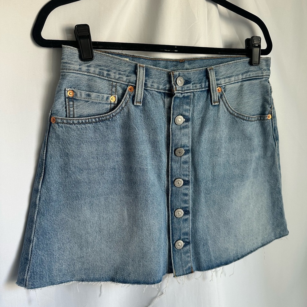 Levi's Light Blue Denim Mini Skirt